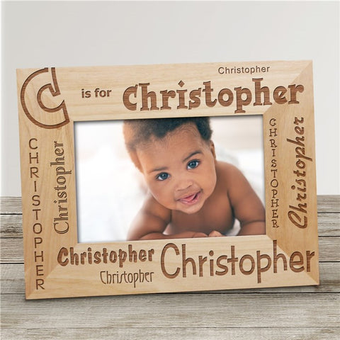 Engraved Name Wood Frame