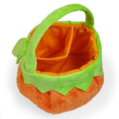 Embroidered Girl Pumpkin Trick or Treat Basket