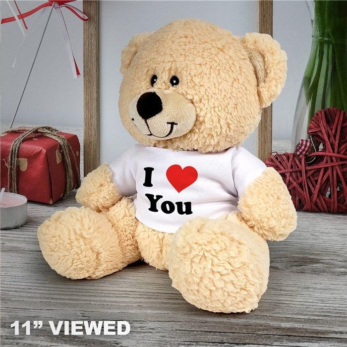 Personalized I Love You Teddy Bear- 3 sizes