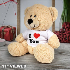 Personalized I Love You Teddy Bear- 3 sizes