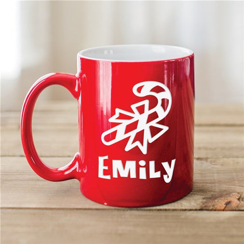Candy Cane Personalized Coffee Mug