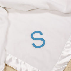 Embroidered Name or Initial Fleece Baby Blanket (boy or girl)