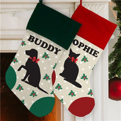 Personalized Pet Mistletoe Stocking