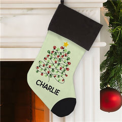 Personalized Paws Tree Stocking