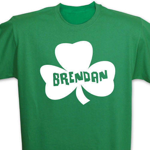 Personalized Shamrock Adult T-shirt