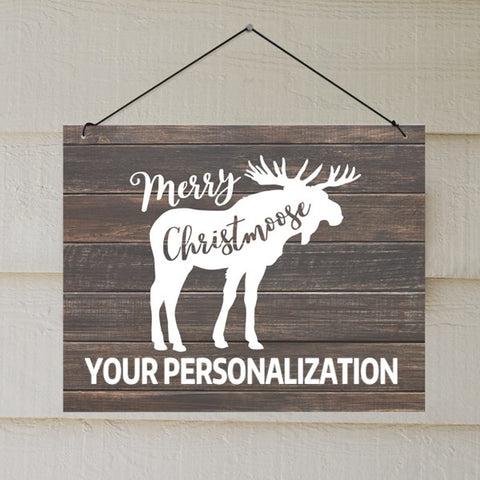 Christmoose Personalized Wall Sign