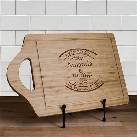 Couple's Personalized Bamboo Cutting Board