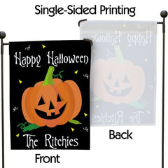 Smiling Pumpkin Garden Flag