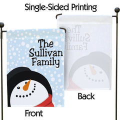Snowman Personalized Garden Flag