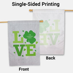 Personalized Shamrock Love Flag