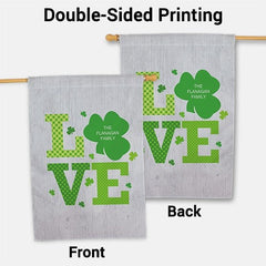 Personalized Shamrock Love Flag