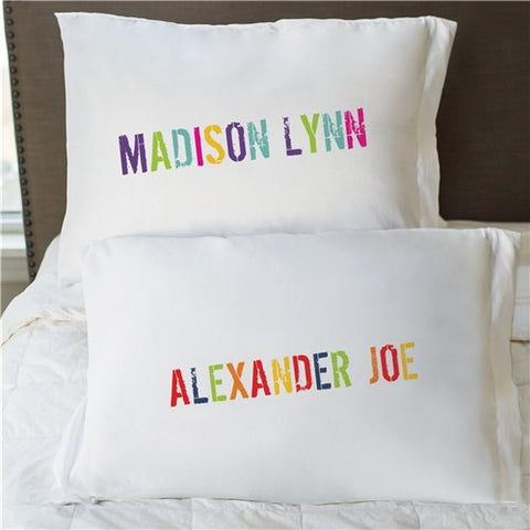 Colorful Name Pillowcase (boy or girl designs)