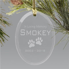 Personalized In Loving Memory Pet Ornament