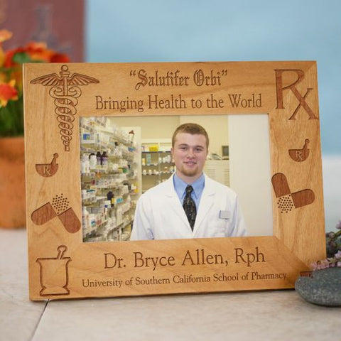 Engraved Pharmacist Wood Picture Frame