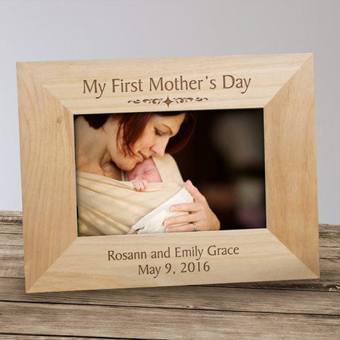 My First Mother's Day Engraved Wood Frame