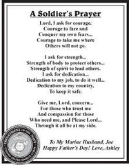 A Soldiers Prayer Personalized Wood Plaque