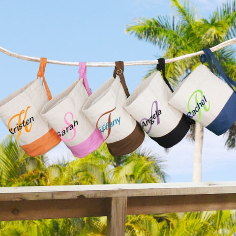 Embroidered Beach Duffel Bag- 5 colors