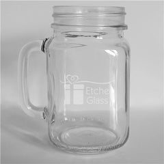 Santa Engraved Mason Jar