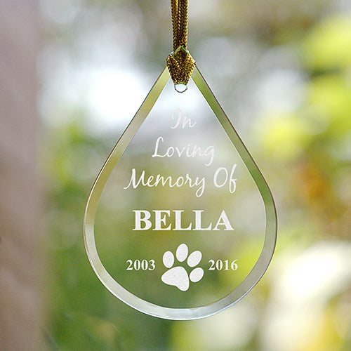 In Loving Memory Paw Print Ornament