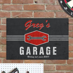 Personalized Garage Metal Sign