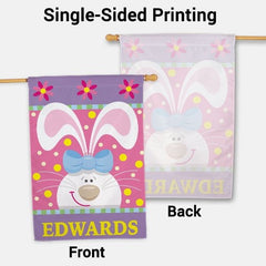 Personalized Easter Bunny House Flag