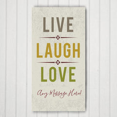 Live Laugh Love Personalized Canvas Print