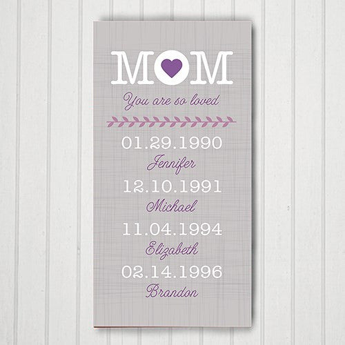 Custom Mom Canvas Print