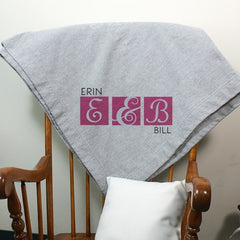 Personalized Couple's Sweatshirt Blanket
