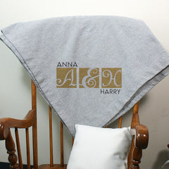 Personalized Couple's Sweatshirt Blanket