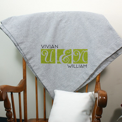 Personalized Couple's Sweatshirt Blanket