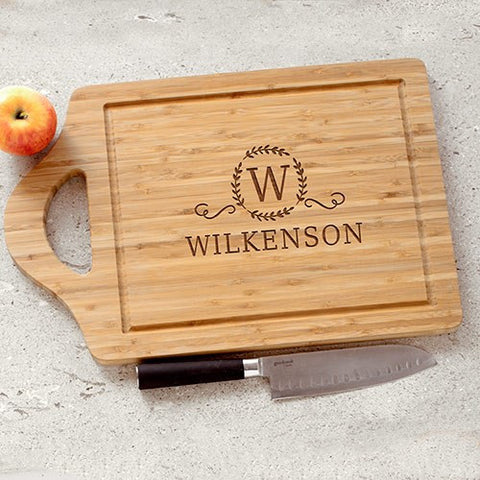 Engraved Initial & Name Cutting Board
