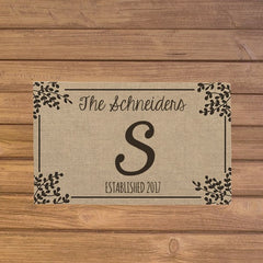 Family Name & Initial Doormat