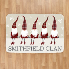 Custom Winter Gnome Family Blanket