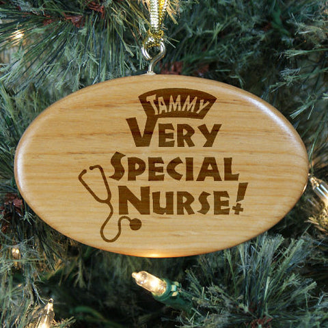 Special Nurse Personalized Wood Ornament