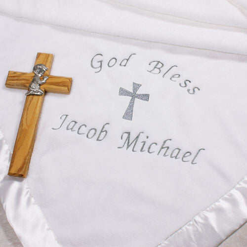 Embroidered Christening Blanket