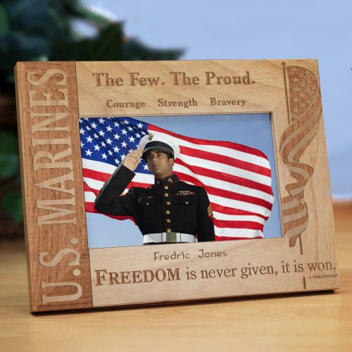U.S. Marine Wood Picture Frame