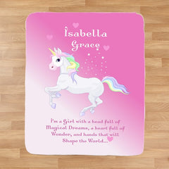 Personalized Unicorn Blanket