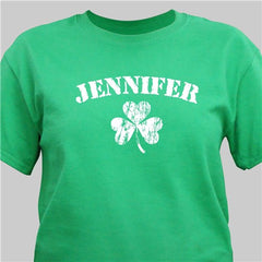 Personalized Irish Shamrock Adult T-Shirt- 3 colors