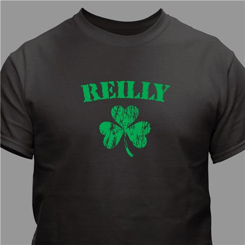 Personalized Irish Shamrock Adult T-Shirt- 3 colors