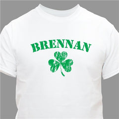 Personalized Irish Shamrock Adult T-Shirt- 3 colors