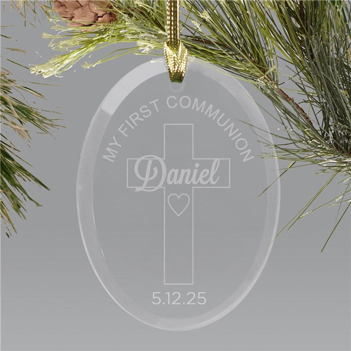 My First Communion Glass Ornament