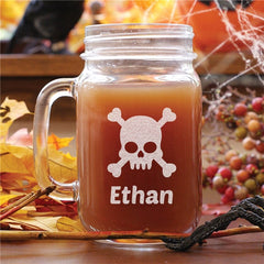 Halloween Engraved Mason Jar