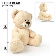 Personalized I Love You Teddy Bear- 3 sizes