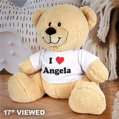 Personalized I Love You Teddy Bear- 3 sizes