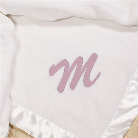 Embroidered Name or Initial Fleece Baby Blanket (boy or girl)