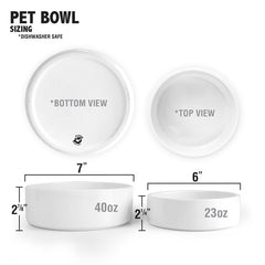 Personalized Bone Ceramic Food Bowl