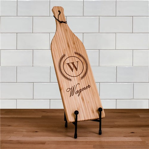 Engraved Initial & Name Wine Cheese Board