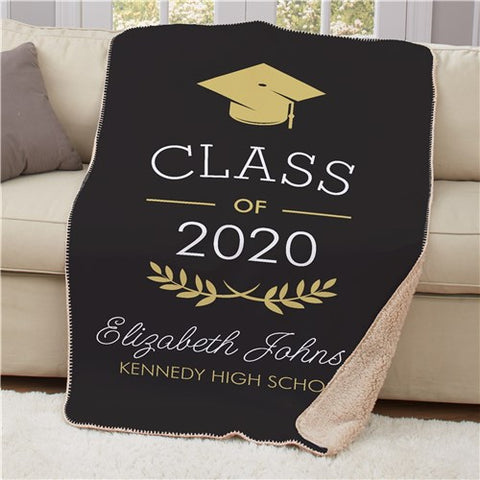 Personalized Graduation Sherpa Throw