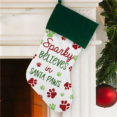 Personalized Santa Paws Stocking