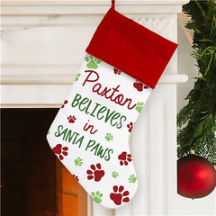 Personalized Santa Paws Stocking